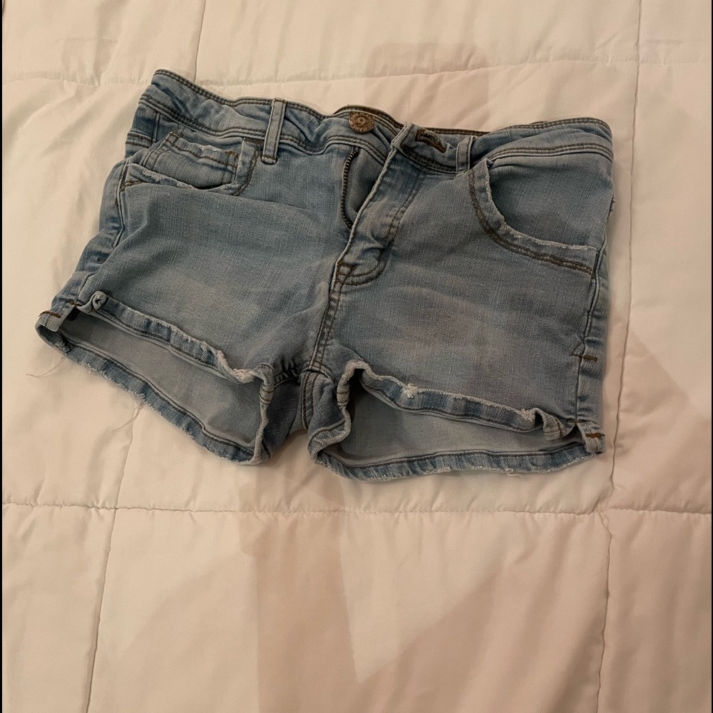 low-rise skinny jean shorts